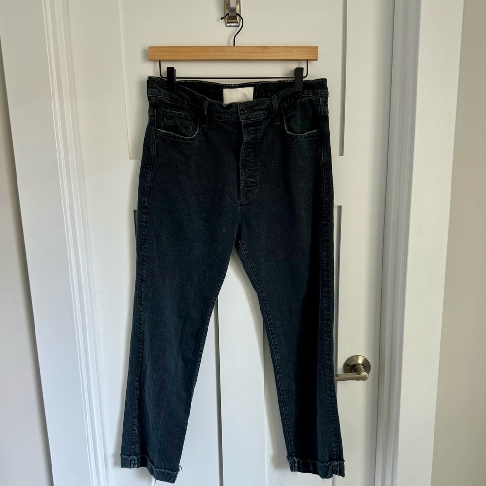 MOTHER Denim Jeans Scrapper Cuff Ankle Fray size 30